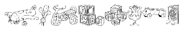 DT Rachels Toys font preview